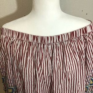 Woman’s off the shoulder blouse